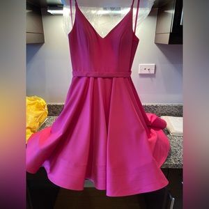 Pink mid length cocktail dress